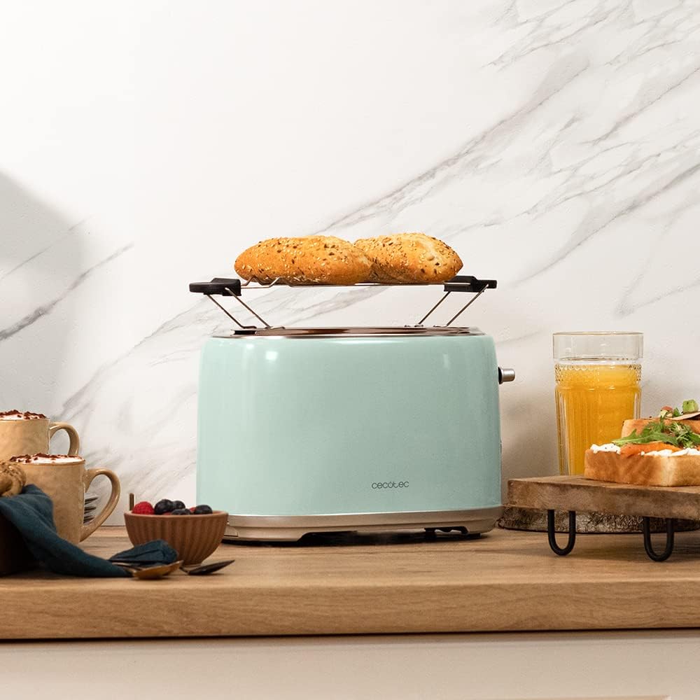 TOAST & TASTE 1000 RETRO DOBLE AZUL CECOTEC