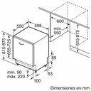 LAVAVAJILLAS SIEMENS SN65ZX07CE Medidas encastre y hueco