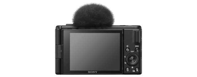 Sony ZV-1F Cámara Digital, para Vlogs, con Pantalla Multiángulo, Vídeo 4K, Cámara Lenta y Funciones para Vlog, Negra