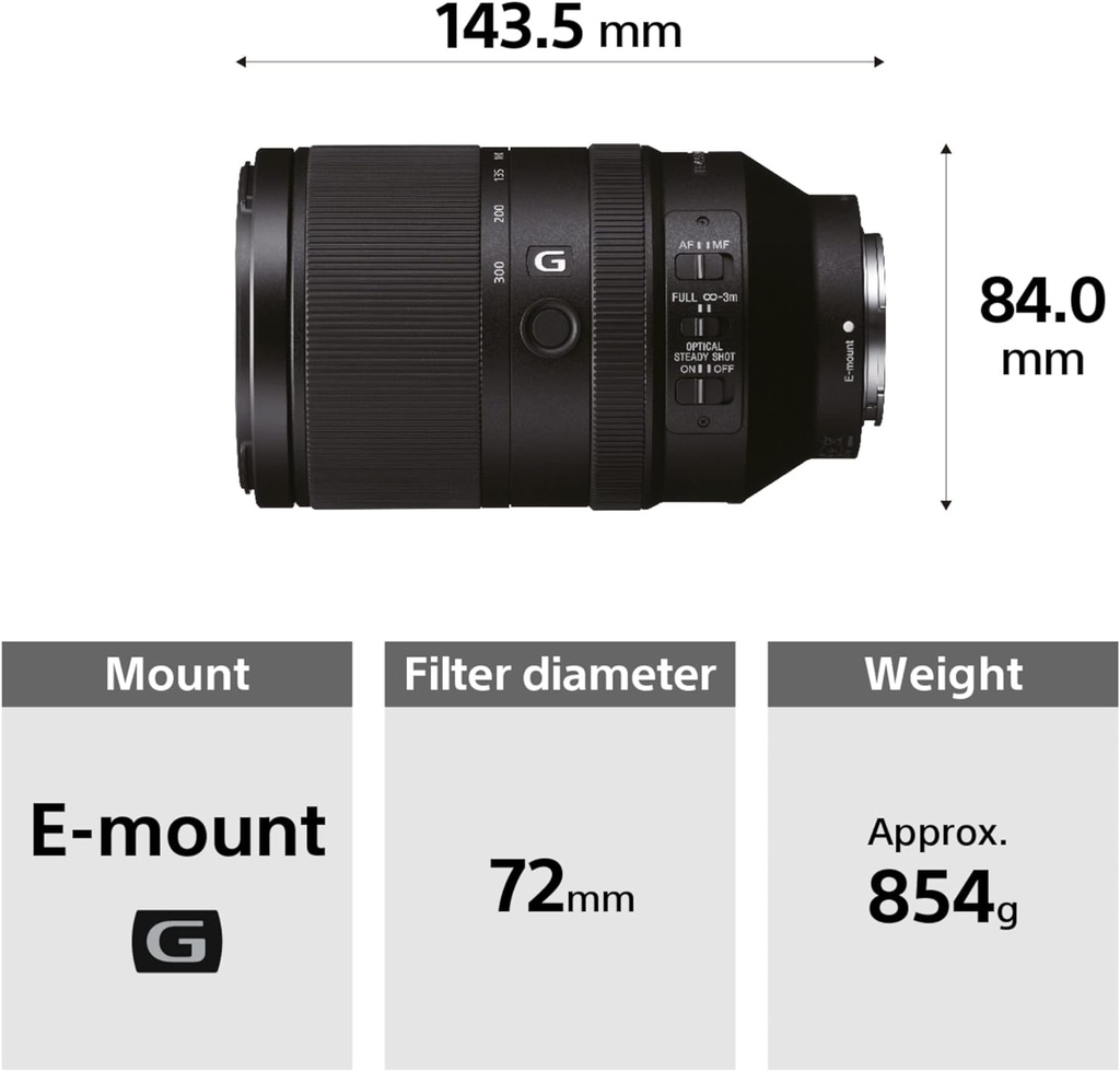 LENTE SONY FE SEL70-300G mm F4.5-5.6 G OSS SEL70300