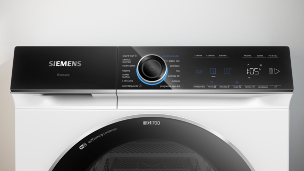 SECADORA SIEMENS WQ46B2C0ES, gama alta iQ700, 9KG, Bomba de calor, Clase A - 10% eficiencia energética, aporte de vapor SmartFinish