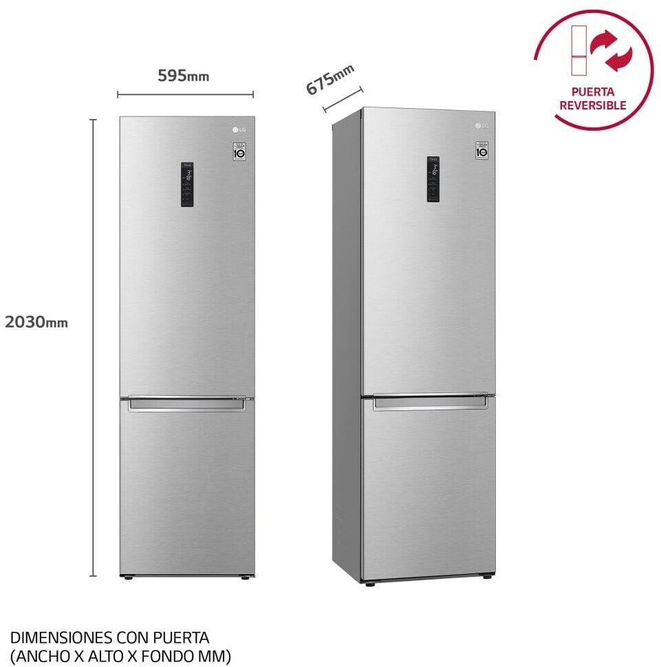 FRIGO COMBI LG GBB72NSUCN INOX 2.03X60