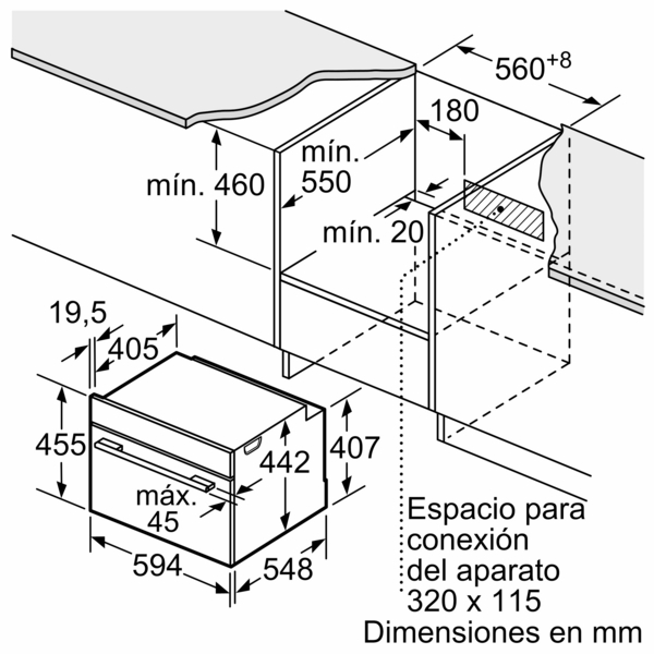 Siemens CM724G1B1, Horno compacto con microondas, iQ700, negro