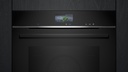 Siemens HR736G1B1, horno con aporte de vapor, humidClean, display touch Plus, iQ700