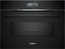 Siemens CM776GKB1, horno compacto con microondas, pirolítico, display TFT  touch Plus, iQ700