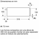 Siemens BI710C1B1, módulo de calentamiento, 60 x 14 cm, iQ700, Negro