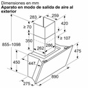 Siemens LC91KLT60, campana de pared inclinada, sensor automático, 1007 m³/h, iQ700