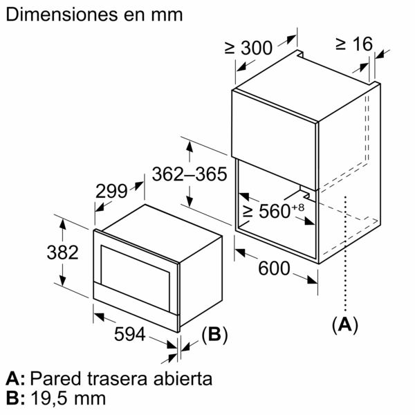Siemens BF722R1B1, Microondas integración, iQ700, Base cerámica sin plato giratorio, 21 Litros, Negro