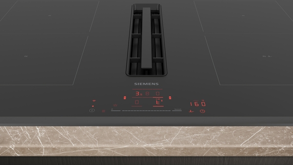 Siemens ED851HQ26E, Placa de inducción con extractor integrado, 80 cm, sin perfiles