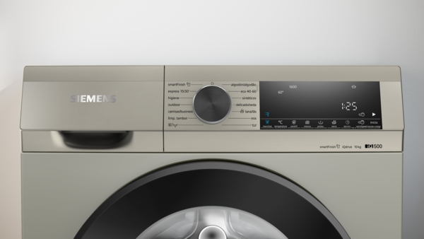 Siemens WG56G2ZXES, Lavadora de carga frontal, 10 kg, 1600 r.p.m., Acero antihuellas, iQ500
