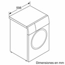 Siemens WG56G2ZXES, Lavadora de carga frontal, 10 kg, 1600 r.p.m., Acero antihuellas, iQ500