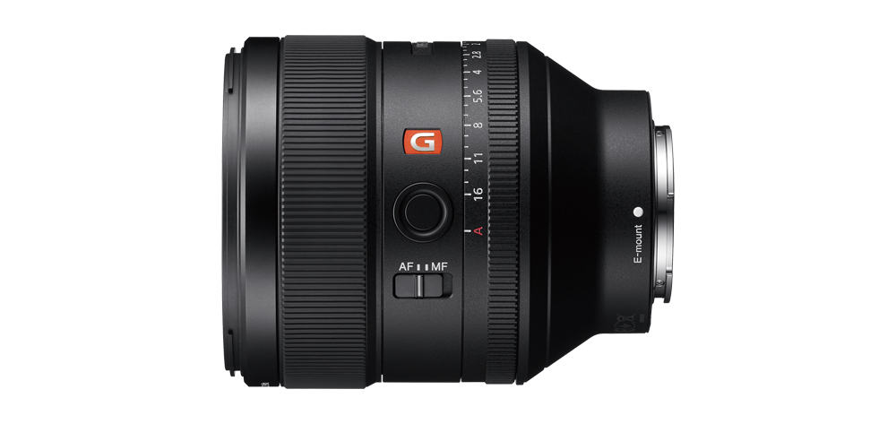 Sony SEL85F14GM, Objetivo prime para retratos, Distancia focal 85mm, Apertura F1.4, Montura E, Serie G Master