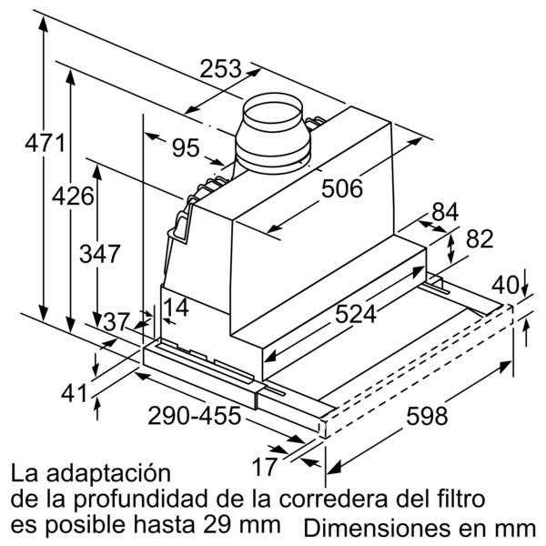Siemens LI67SA531, Campana telescópica 60 cm Plata metalizado Clase A