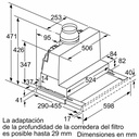Siemens LI67SA531, Campana telescópica 60 cm Plata metalizado Clase A