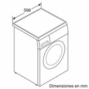 Lavadora Siemens WU14UT6KES,Lavadora de carga frontal, 9 kg, 1400 r.p.m., Acero antihuellas, iQ500