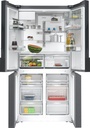 Siemens KF96DPXEA, Frigorífico americano, dispensador con toma de agua, 4 puertas, No Frost, 183 x 90,5 cm, black Inox, iQ700