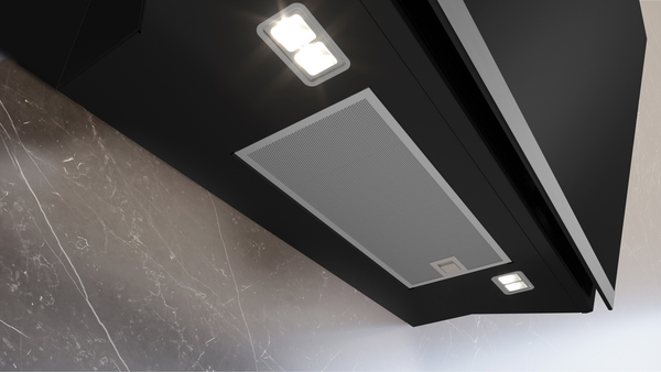 Siemens LC81KAN60, Campana decorativa de pared 80 cm Cristal negro A+