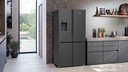 Siemens KF96DAXEA, Frigorífico americano, dispensador con toma de agua, 4 puertas, No Frost, 183 x 90,5 cm, black Inox, iQ500