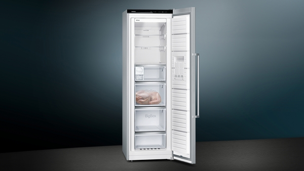 Siemens GS36NAIEP, frigorífico una puerta, NoFrost, inox, iQ500