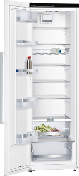 Siemens KS36VAWEP, frigorífico una puerta, NoFrost, blanco inox, iQ500