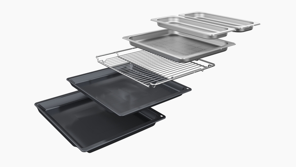 Bosch HSG7361B1, horno horno multifunción 100 % vapor, AirFry,  sonda térmica, cristal negro, serie 8