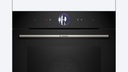 Bosch HSG7361B1, horno horno multifunción 100 % vapor, AirFry,  sonda térmica, cristal negro, serie 8
