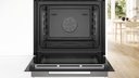 Bosch HSG7361B1, horno horno multifunción 100 % vapor, AirFry,  sonda térmica, cristal negro, serie 8