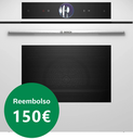 Bosch HSG7361W1, horno multifunción 100 % vapor, AirFry, sonda térmica, cristal blanco, serie 8