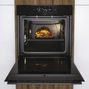 Haier HWO60SM5F8BH, Horno pirolítico + hidrolítico, 70L, Negro