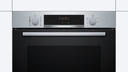 Bosch HRA574BS0, horno multifunción con vapor, AirFry, sonda térmica, cristal negro y acero inox, serie 4