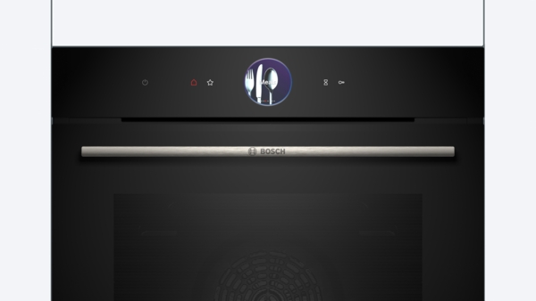 Bosch HBG7764B1, horno multifunción con vapor, AirFry, sonda térmica, cristal negro, serie 8