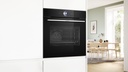 Bosch HBG7764B1, horno multifunción con vapor, AirFry, sonda térmica, cristal negro, serie 8