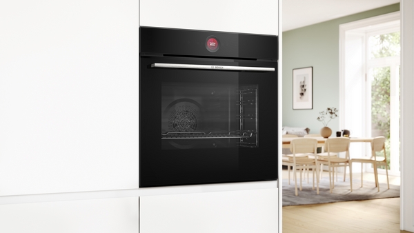 Bosch HBG7741B1, Hornos multifunción pirolíticos, Airfry, cristal negro, serie 8