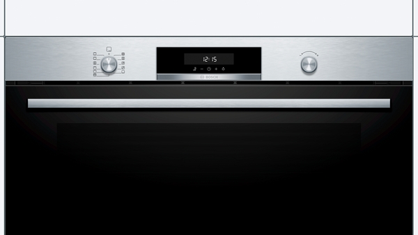 Bosh VBD5780S0, Horno multifunción pirolítico 90 cm, cristal negro y acero inox, serie 6