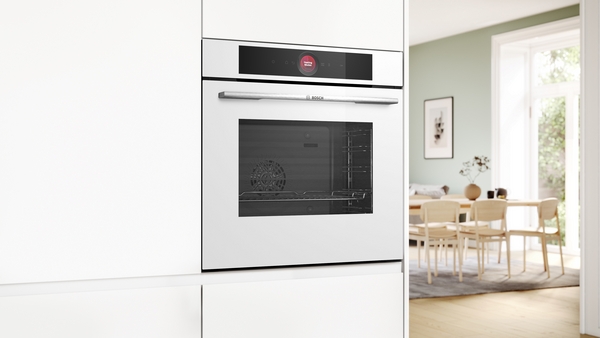 Bosch HBG7341W1, horno multifunción, AirFry, cristal blanco, serie 8