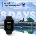 Amazfit GTS 4, Reloj inteligente, Pantalla 1,75" Amoled, Compatible con Alexa, Batería 8 días, Resistente al agua, Llamadas BT, Natación, Color Negro