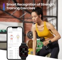 Amazfit GTS 4, Reloj inteligente, Pantalla 1,75" Amoled, Compatible con Alexa, Batería 8 días, Resistente al agua, Llamadas BT, Natación, Color Negro