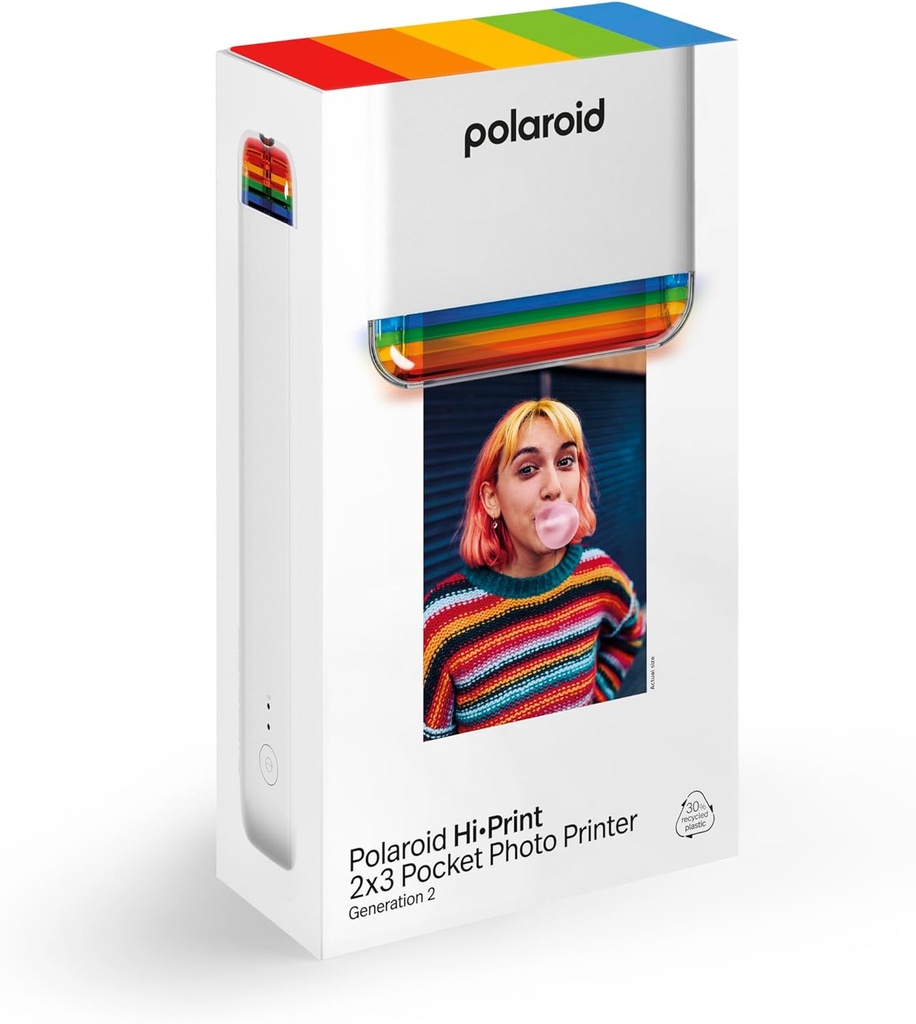 Polaroid Hi·Print, Impresora de fotos instantánea, gran calidad, bluetooth, imprime en menos de 60 seg