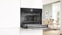 Bosch CMG7761B1, Hornos compactos con microondas, airfry, función crispy, cristal negro, serie 8