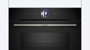 Bosch CMG7761B1, Hornos compactos con microondas, airfry, función crispy, cristal negro, serie 8