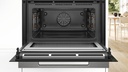 Bosch CMG7761B1, Hornos compactos con microondas, airfry, función crispy, cristal negro, serie 8