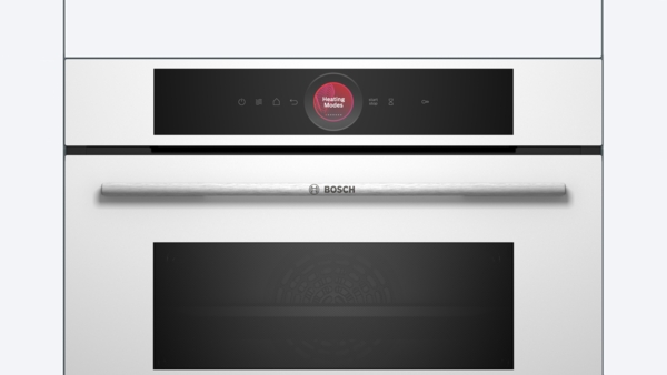 Bosch CMG7241W1, horno compacto con microondas, airfry, cristal blanco, serie 8