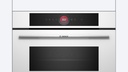 Bosch CMG7241W1, horno compacto con microondas, airfry, cristal blanco, serie 8