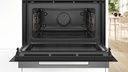 Bosch CMG7241W1, horno compacto con microondas, airfry, cristal blanco, serie 8