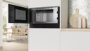 Bosch BFL7221B1, Microondas sin plato giratorio, Tecnologia InnoWave, inox, cristal negro, seri 8