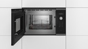 Bosch BEL554MS0, Microondas con plato giratorio, inox, cristal negro y acero, serie 8