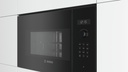Bosch BEL554MB0, Microondas con plato giratorio, inox, cristal negro, serie 6