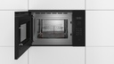 Bosch BEL554MB0, Microondas con plato giratorio, inox, cristal negro, serie 6