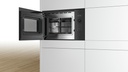 Bosch BEL554MB0, Microondas con plato giratorio, inox, cristal negro, serie 6