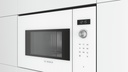 Bosch BFL524MW0, Microondas con plato giratorio, inox, cristal blanco, serie 6